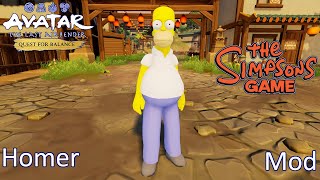 Avatar The Last Airbender Quest for Balance The Simpsons Game Homer Mod [upl. by Farris]