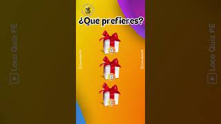 ¿QUÉ PREFIERES  REGALO MISTERIOSO ⁉❔🤣🤷‍♂️🤖 quiz queprefieres triviachallenge [upl. by Arihsan]