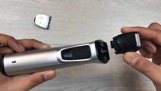 How to Attach amp Remove Precision Razor to Philips MG772015 Trimmer  Multigroom Series 7000 [upl. by Andree]