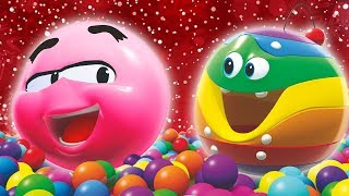 Christmas Ball Pit Game  SQUISHY FUN  Wonderballs Cartoon by Cartoon Candy [upl. by Ahsitel]