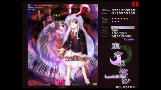 Touhou 8 IN  Reisen Lunatic Perfect Attempt [upl. by Eneles]