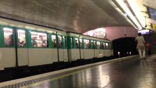 Paris Metro Line 6 MP73 8 MF77 9 MF67 10 MF67 13 MF77 et 14 MP89CA [upl. by Sherborn768]