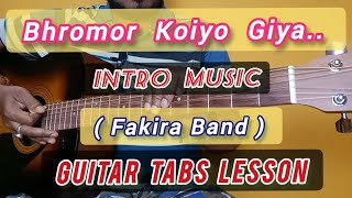 Bhromor Koiyo Giya Fakira Band Intro Guitar Tabs Lesson I Bengali Folk Song I Guitar Tutorial [upl. by Dola190]