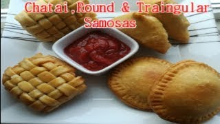 Veg Chatai Round and Triangular shapes Samosa in Hindi  My Kitchen Food [upl. by Nevanod]