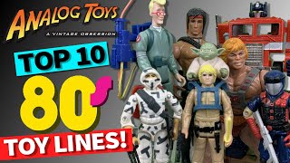 Top 10 Best 80s Action Figure Toy Lines [upl. by Bolte]