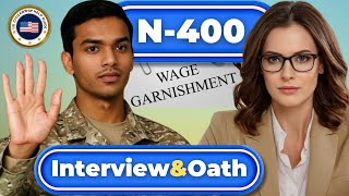 USCIS American Citizenship Naturalization Interview US Military N400 US Citizen Experience 2024 [upl. by Bluefarb585]