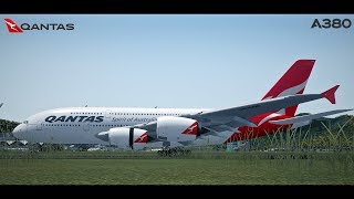 P3Dv4 Qantas A380 landing at Hong Kong International  QF 117 [upl. by Leilani]