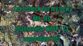 Camouflage net MILTEC Phantomleaf WASP 1 Z3 First view and field test in a German forrest [upl. by Sillyhp]