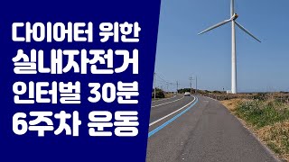 4K 다이어터를 위한 6주차 실내자전거 30분 인터벌운동 with 메트로놈제주환상자전거길 [upl. by Ghassan307]