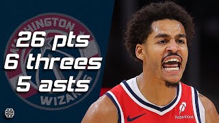 Jordan Poole 26 pts 6 threes 5 asts vs Hawks 2425 season [upl. by Merton72]