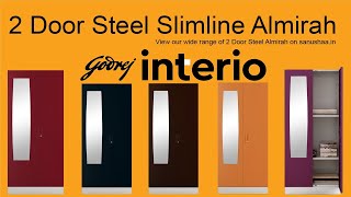 Godrej Interio Slimline Steel Almirah and Cupboards I Model Blend 2 Door Wardrobe Almirah [upl. by Nesnaj]