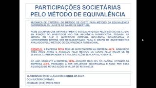 54PARTICIPAÃ‡Ã•ES SOCIETÃRIAS PELO MÃ‰TODO DE EQUIVALÃŠNCIA PATRIMONIAL [upl. by Koerner362]