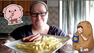 Mukbang porcelloso 🤭 wurstel e patatine 😁🍟 [upl. by Viv979]