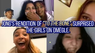 Jongs rendition of quotTo the Bone by pamungkasquot surprised the girls on Omegle [upl. by Oilegor]