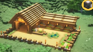 Minecraft How to build BARN in Minecraft  Minecraft Building Ideas [upl. by Hanavas35]