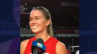 THE KEY TO USA VICTORY ANDREA DREWS POST GAME INTERVIEW TOKYO 2020 OLYMPICS [upl. by Farhsa]