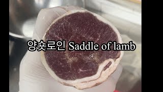 양 숏로인Saddle of lamb 손질 🐑 [upl. by Vachel269]