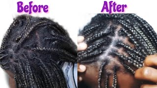 How to refresh knotless braids without rebraiding [upl. by Noned]