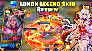 LUNOX LEGEND SKIN REVIEW🌸NEW EMBLEM amp BUILD REVEAL✨ [upl. by Constantia]