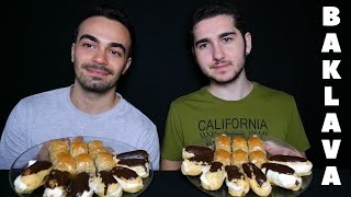 ASMR  🧁 ÇITIR ÇITIR BAKLAVA VE EKLER MUKBANG 🍠  Türkçe ASMR Mukbang [upl. by Latsirc948]