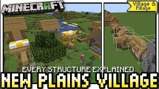 Minecraft  NEW PLAINS VILLAGE  Every Structure  Village amp Pillage  MCPE  Bedrock  Java [upl. by Oisor]