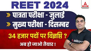 REET New Vacancy 2024  REET Exam Update  REET Notification कब आएगा [upl. by Nnyw907]