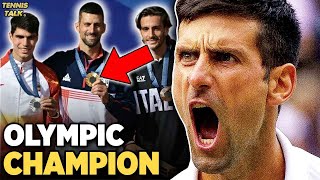 Djokovic Wins Gold Medal at Paris Olympics 2024  Tennis News [upl. by Nomsed]