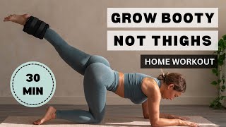 Grow BOOTY NOT thighs  GLUTE ISOLATION Home Workout [upl. by Bo869]