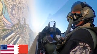 US Air Force F16 fighters during the Bahrain International Air Show [upl. by Vas]