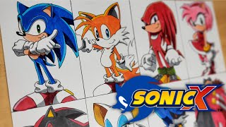 Drawing SONIC X  Sonic The Hedgehog [upl. by Cavill]