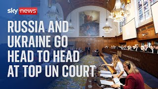 Ukraine and Russia clash in UN court over justification for ongoing war [upl. by Enriqueta476]