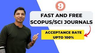 9 Fast Publishing Free SCOPUSSCI Journals II 10100  Acceptance Rate II My Research Support [upl. by Nate610]