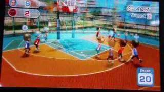 Wii Sports Resort  Basketball  3 on 3 mode Offscreen [upl. by Liuqnoj]