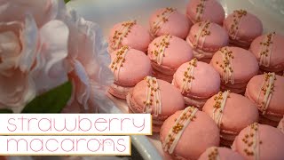 Strawberry Macarons🍓 [upl. by Ahsekan]