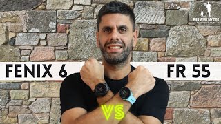 The affordable vs the beast  Garmin Fenix 6 pro vs Forerunner 55 [upl. by Irneh]