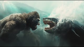 Kong Vs Megalodon Shark Monster Animation Part 1 kong megalodon shark [upl. by Burrus648]