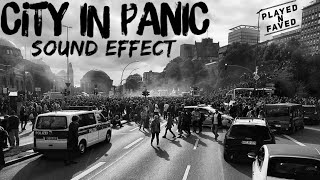 City In Panic Sound Effect  Sound Of Sirens and Screaming People In Panicking City  Royalty Free [upl. by Glendon]