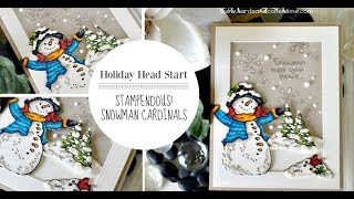 Holiday Head Start Series  Stampendous Snowman Cardinals  1 [upl. by Anna-Diane746]