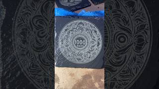 Engraving Slate Coaster With My Xtool D1 Pro 20w 🔥 1000 Days Medallion Image I Created With AI 🤖 [upl. by Devland]