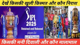 IPL 2025 Retention  Announce All Teams Confirm Retain Players List All Retained amp Released Players [upl. by Lacym]