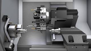 CNC Lathe Animation [upl. by Suivatnod]