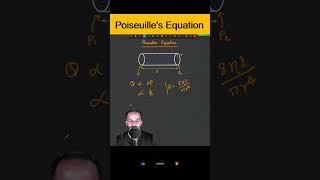 Poiseuilles Equation physics jee neet [upl. by Eibrik]