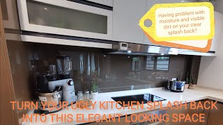 HOW TO PAINT KITCHEN SPLASH BACK GLASS [upl. by Enaz393]