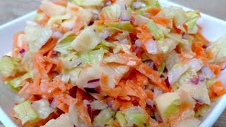 Ensalada en 10 minutos con lechuga y manzana ¡Te encantará ❤️✨😋 [upl. by Lapointe]