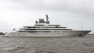 OPERA yacht  maiden voyage of the brand new LURSSEN superyacht on the river Weser in Germany  4K [upl. by Paulie749]