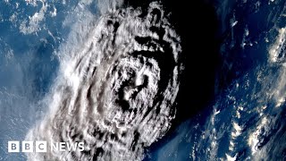 Volcanic eruption in Tonga reshaped Pacific seafloor  BBC News [upl. by Arreyt]