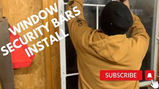 Installing Security Window ￼ bars In The Garage [upl. by Adihahs]