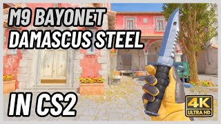 ★ CS2 M9 Bayonet Damascus Steel  CS2 Knife InGame Showcase 4K [upl. by Nellie]