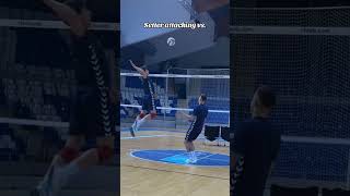 Setter vs Opposite attacking 😇💀 [upl. by Erinna]