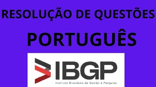 BANCA IBGP CORREÇÃO DE PROVA PORTUGUÊS [upl. by Annehsat275]